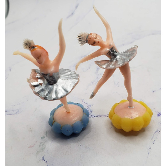 Vintage 1950's Ballerina Cake Toppers Lot of 6 Cake Decor - Picture 2 of 7